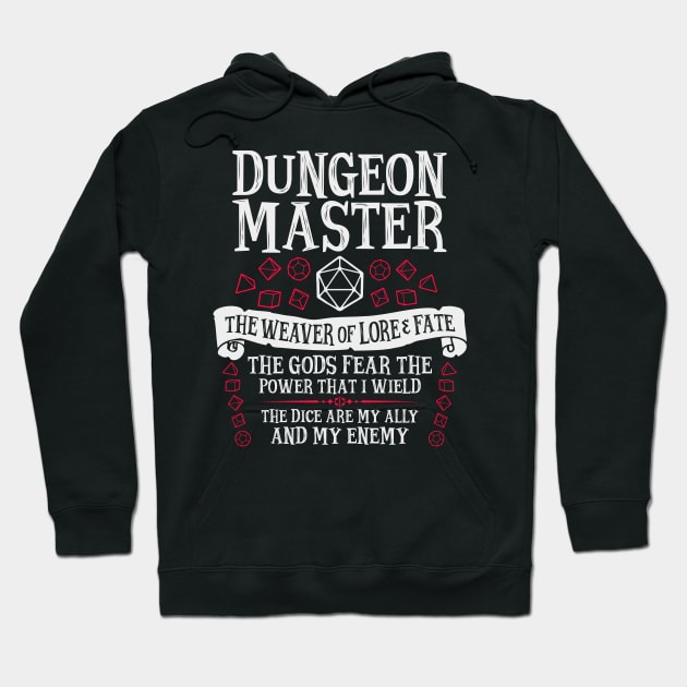 Dungeon Master, Dungeons & Dragons - The Weaver of Lore & Date Hoodie by enduratrum